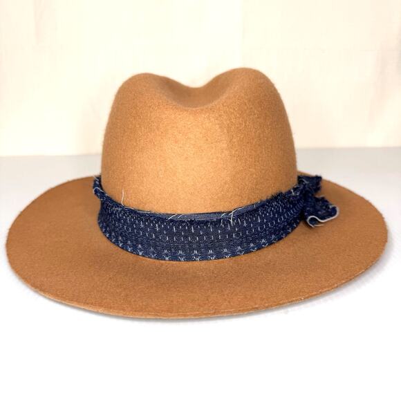 FREE PEOPLE Wool Fedora Hat Women's Boho Casual Hippie Festival Neutral Coastal - Picture 3 of 11